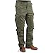 Paratrooper Cargo Pants, Washed for a Retro Look and Feel (Large, OLIVE DRAB)