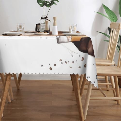 Nappe rectangulaire loutre de mer lavable pour table intérieure et extérieure - 4