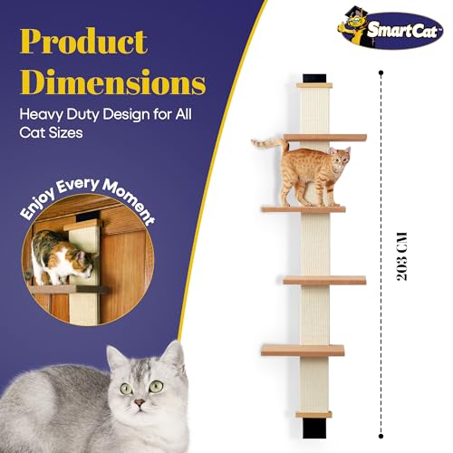 Arbre à chat à plusieurs étages en bois durable SmartCat design - 5
