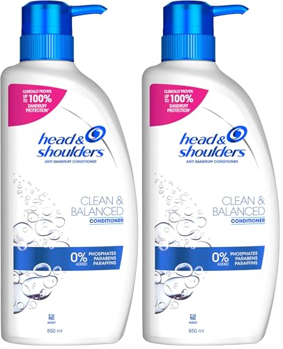 Head and Shoulders Clean and Balanced Conditione, 850 ml (Pack of 2)