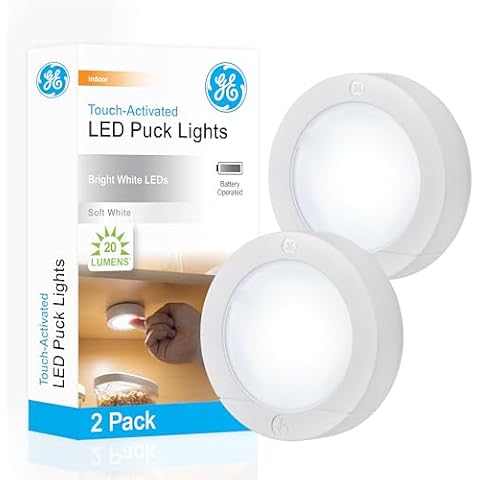 GE Wireless LED Puck Lights, 2 Pack Cover