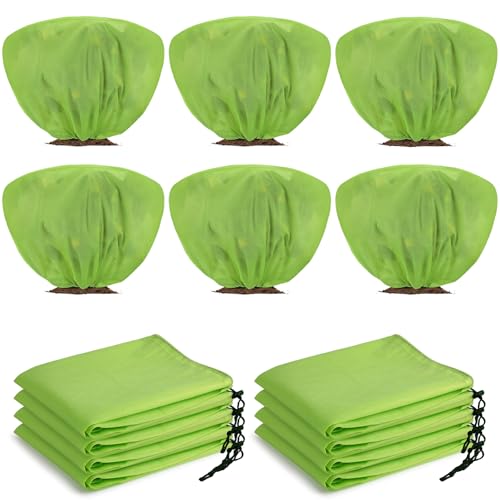 Wesnoy 12 Pcs Winter Plant Covers Freeze Protection 39.4x23.6 Inch Horizontal Shrub Tree Rose Plant...