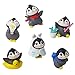 Mini Cute Penguin Figures Cake Toppers,6Pcs Cute Penguin Characters Toys Miniature Fairy Garden Decor for Children,Automobile Decorations