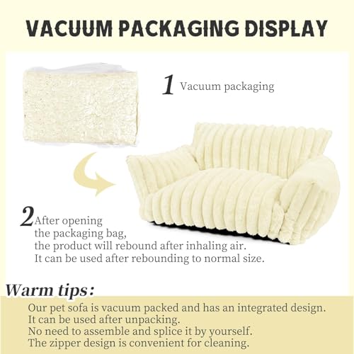 image for Pesonlook Cute Cat Couch for Pets - Fluffy Cat beds with Premium Soft 