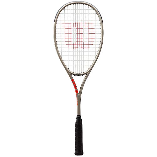 Wilson Pro Staff Light Raqueta de Squash, Peso en la empuñadura, Unisex, Plateado/Rojo