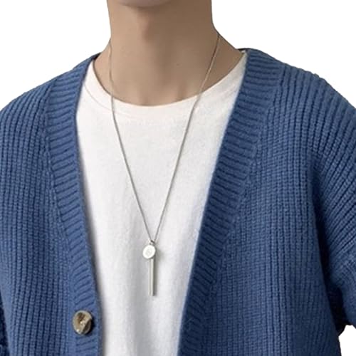 Men's V Neck Cable Knit Cardigan Sweaters Men Button Down Long Sleeve Sweater Loose Fit Cardigan Sweaters for Men4
