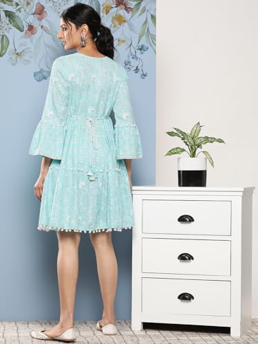 Robe bleu clair Varanga confortable pour sublimer la taille S - 3