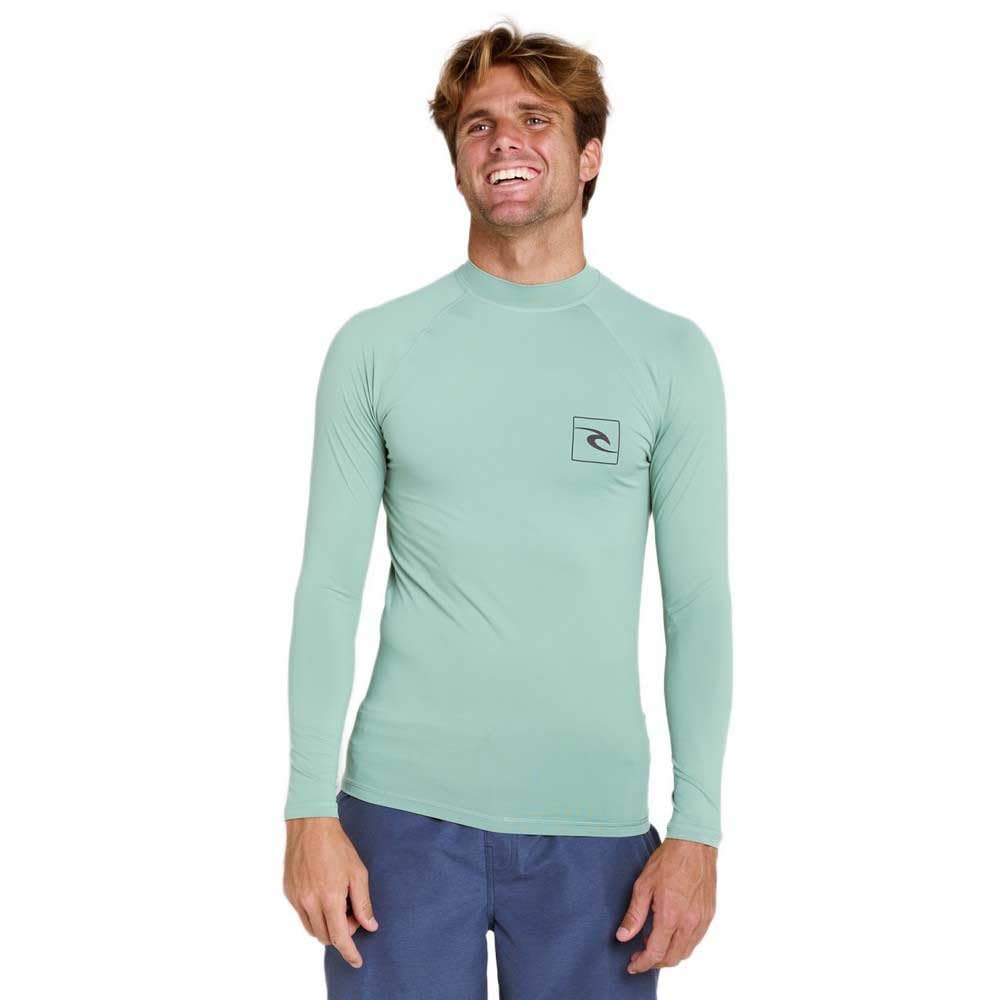RIP CURL Streamline UPF Long Sleeve Rash Guard L Green