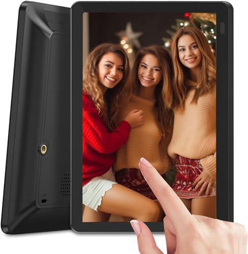 Digital Photo Frame 10 inch, 1920x1080 WIFI Digital Picture Frame with IPS Touchscreen,16GB Storage Auto-Rotate,Photo/Music/Video Player, Share Picture and Video Anywhere via App, Auto On/Off Timer
