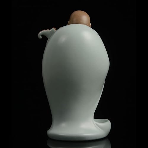 Miniatura 2 de Estatua de Buda, estatuas de Buda para el hogar, estatua de Buda sonriente, Buda sonriente, de cerámica, Maitreya Buda, para casa, oficina, regalo,