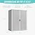 Greesum 5X3FT Plastic Storage Shed with Floor, Resin Outdoor Storaged Shed with Lockable Door, Easy Assembly All-Weather Tool Sheds for Garden, Patio, Yard, Light Gray (4.7×2.5FT)