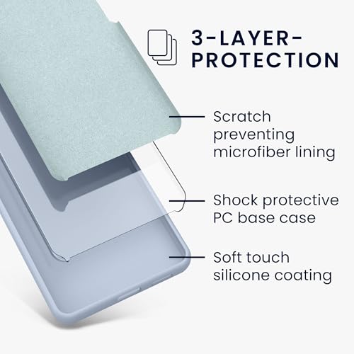 kwmobile Case Compatible with Samsung Galaxy A56 5G Case - TPU Silicone Phone Cover with Soft Finish - Light Blue Matte by kwmobile - Used condition - Image 6
