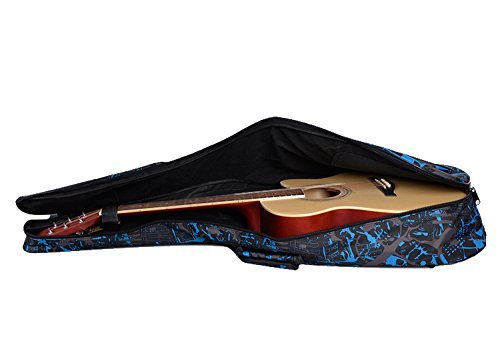 JIAN YA NA 40 41 Pouces Étanche En Nylon Gig Sac Rembourré Folk Guitare Sac Antichoc Guitare Cas avec Double Sangle - Les Beatles, Paul McCartney, John Lennon, RIngo Starr, George Harrison JIAN YA NA 40 41 Pouces Étanche En Nylon Gig Sac Rembourré Folk Guitare Sac Antichoc Guitare Cas avec Double Sangle – Image 6