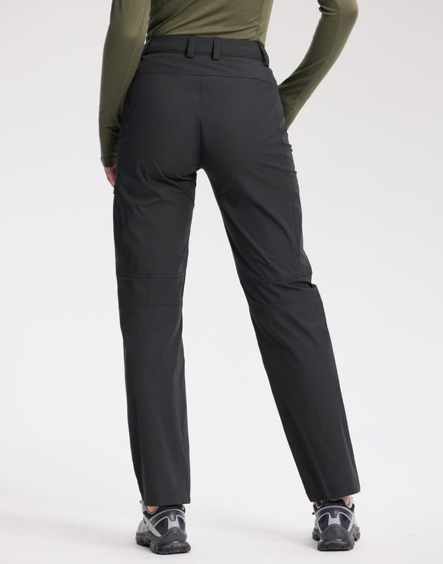 Pioneer Camp Damen Wanderhose, Sommer Trekkinghose UV-Schutz UPF 100 mit 20D Stretch Materia In die eigene Tasche verpackbar für Wandern, Reisen & Angeln