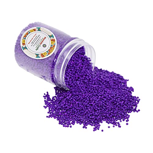 Image of Mandala Crafts 11 /0 Glass Seed Beads for Beadwork - 13000 Pcs 2mm Purple Round Small Rocaille Beads for Jewelry Making, Necklace Bracelet Earring Craft Supplies