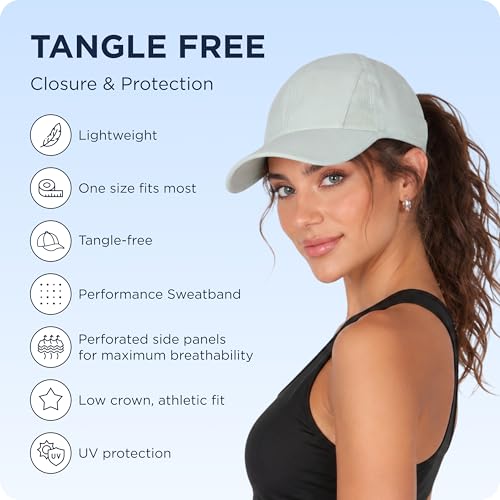 Image of Ponyflo Womens Active Open Back Ponytail Baseball Cap