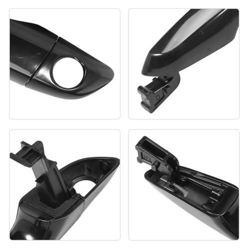 Image of Front Left Driver Side Exterior Door Handle with Lock Cylinder and Keys Replacement for Elantra 2017-2020 Outside Door Handle Assembly Replace 82651-F2010 82652-F2010 81970-F0000