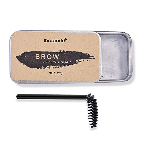 Ibcccndc Kit de jabón para cejas, jabón para peinar cejas, pomada para peinar cejas a prueba de manchas a prueba de agua de larga duración para cejas naturales