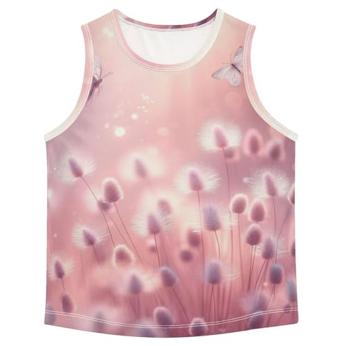 susiyo Dandelion and Butterfly Boys Sleeveless Tank Top Girls Athletic T Shirt