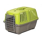 MidWest Homes for Pets Pet Carrier: Hard-Sided Dog Carrier, Cat Carrier, Small Animal Carrier in Green | Inside Dims 17.91L x 11.5W x 12H & Suitable for Tiny Dog Breeds (Pack of 1)