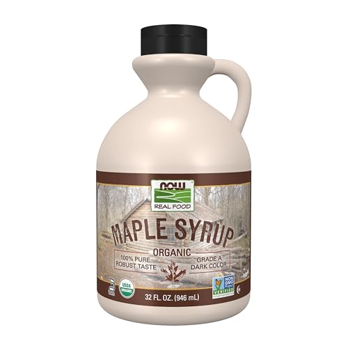 NOW Foods Real Food Organic Maple Syrup Grade A Dark Color 32 fl oz (946 ml)