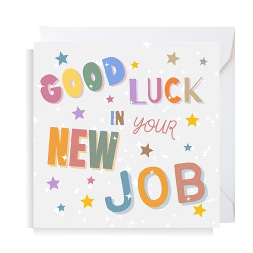 Second Ave Good Luck In Your New Job Square Card Leaving Colleague Greeting Card