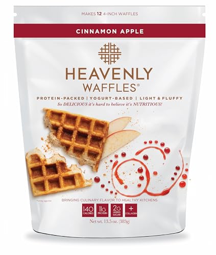 Heavenly Waffles® Mix, Cinnamon Apple, 11g Protein, Yogurt Based, Healthy