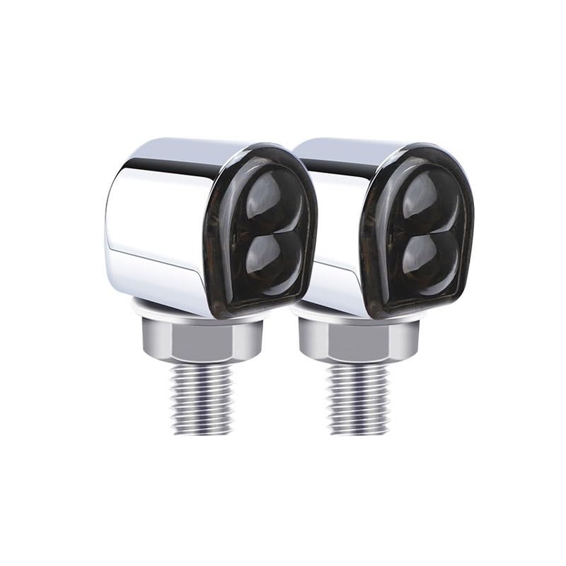 Clignotant pour moto 12V mini feu de signalisation ambre double lentille noir