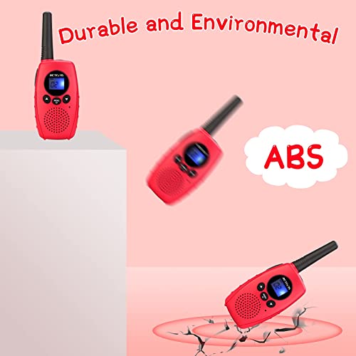 Retevis Rt628B Walkie Talkies For Kids,Toys Gifts For 3-5 Year Old Boys Girls,Keypad Lock,Belt Clip,Lcd,Indoor Outdoor Adventure Camping Hiking (2 Pack,Red) #TOP2