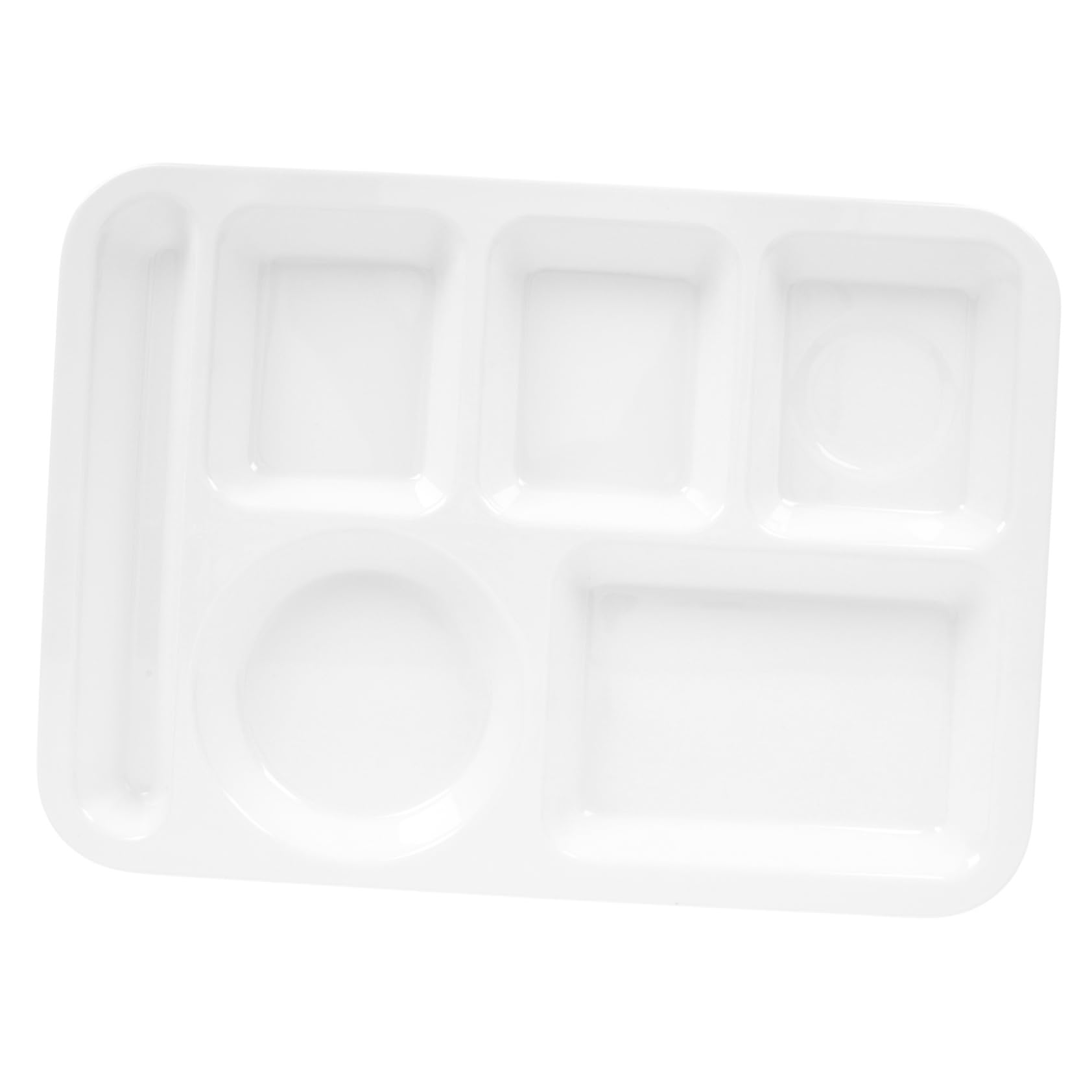 SOLUSTRE Multi Grid Portion Control Plate Divided Food Tray for Separation for Lunch Breakfast Camping and School Cafeterias