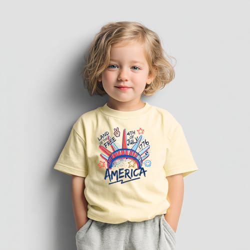 Image of Boys Constitution Day 250 Anniversary USA Shirt Independence Shirt 3-8T | for Kids Boys Girls Toddlers 3T-8T, 4th of July Dinos Flag Patriotic Tee, Independence Day