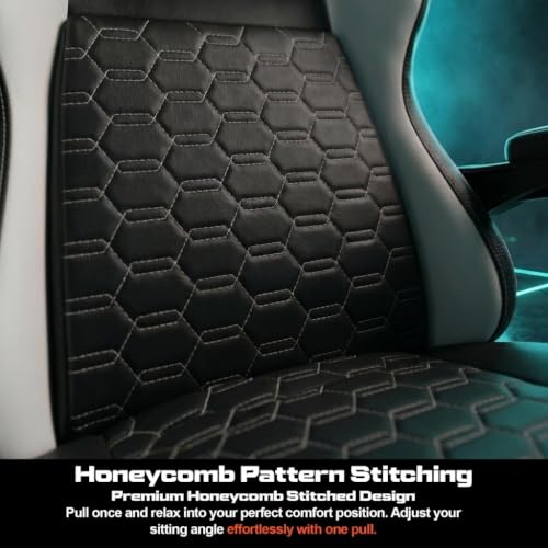 Image of DROGO Pulse Ergonomic Gaming Chair | High Back Office Computer Chair with Premium PU Leather, Adjustable Height & Linkage Armrest | Lumbar Support, 165 Recliner & Footrest | 1 Yr Warranty (White)