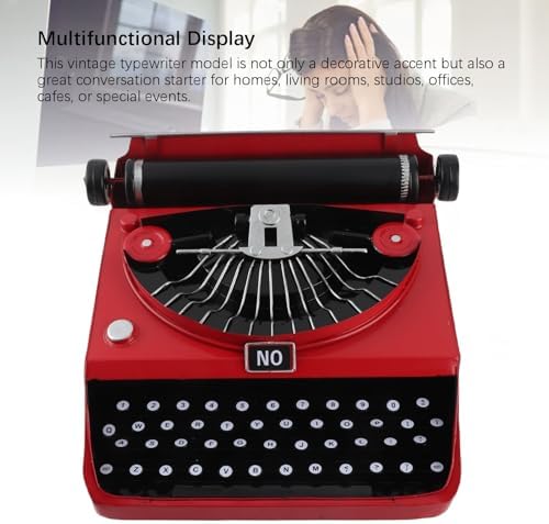 Vintage Typewriter Model, Retro Typewriter Building Set, Home Decoration Ornaments Handcrafted Iron Decor for Home, Office, Studios, and Cafes, Adult Kids 6+ image 4