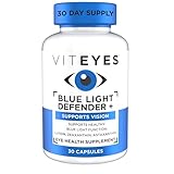 Viteyes Blue Light Defender+ Supplement Capsules, Dietary Safeguard from Harmful Blue Light, 30 Capsules