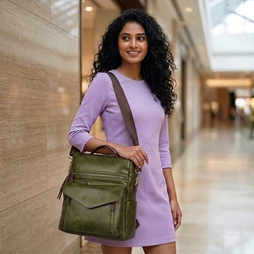 Image of VISMIINTREND Backpack for Women | Stylish Vegan Leather Backpack Bags for Women | College Bag for Girls | Office, Travel & Daily Use