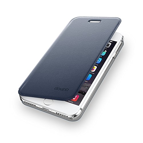 doupi Flip Cover for iPhone 8/7 Plus (5.5 inch), Magnet Protective Flip Case Book Style Screen Protector Stand, dark blue - Image 4