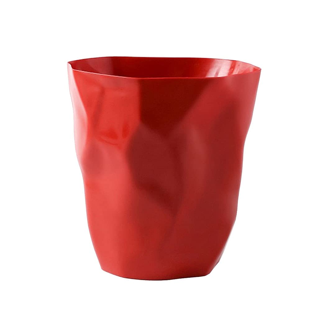Cestino per ufficio, piccolo cestino per interni, bagno, casa, soggiorno, camera da letto, scrivania, cestino per la carta da ufficio (colore rosso)