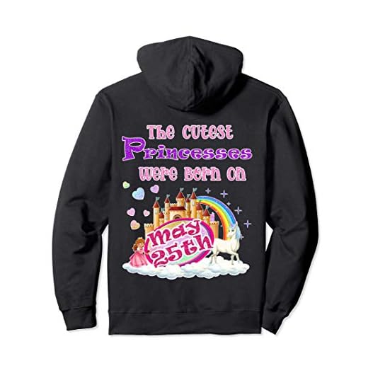 25 de mayo de la muchacha del cumpleaños linda princesa del Sudadera con Capucha