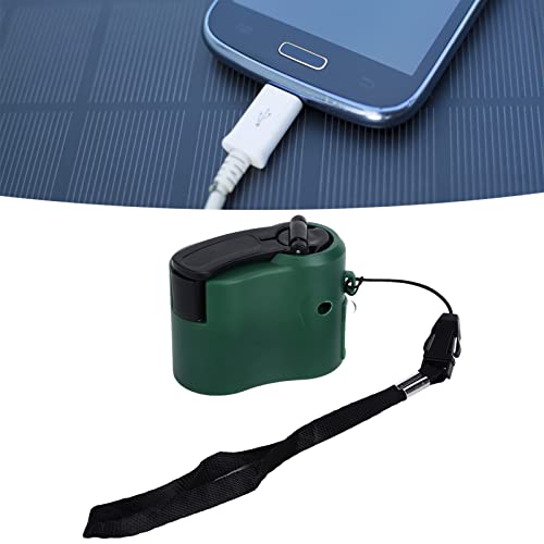 Cargador manual USB portátil con manivela y luz LED miniatura 5