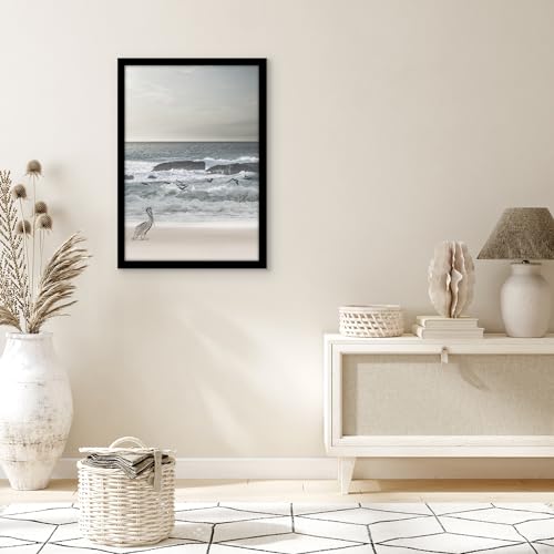 Americanflat 18x26 Poster Frame with Polished Plexiglass - Black Picture Frame - Wide Photo Frames Made of Engineered Wood for Vertical or Horizontal Wall Display - Epic Collection - Black