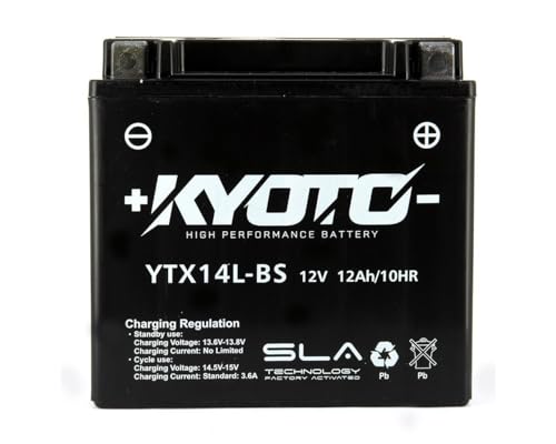 Batterie GTX14L-BS SLA étanche au plomb sans entretien pour moto et scooter