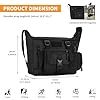 HUNTVP Taktisch Schultertasche Militär Crossbody Bag Sling Tasche Wasserabweisend Umhängetasche Messengerbag Aktentasche mit Verstellbar Schultergurt Outdoor, Schwarz #2