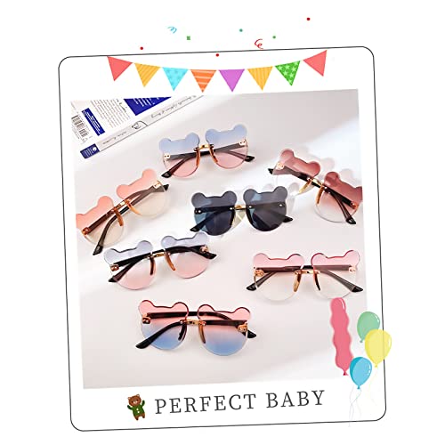 Kepoita Cute Kids Sunglasses For Girls Bear Glasses Beach Holiday Uv400 Protection #TOP5