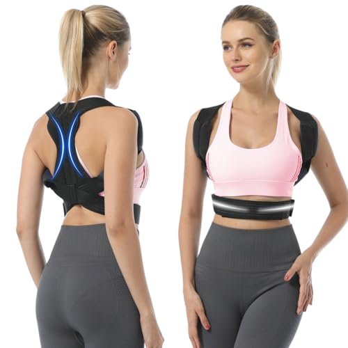 Corrector Postura Espalda, Corrector De Espalda Mujeres y Hombres,Corrector Espalda Desmontable， Alivio Del Dolor De Hombro Corrector De Postura Espalda Mujer，Espalda Recta Posture Corrector(X-Large)