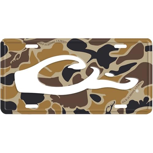 DRAKE WATERFOWL Drake Head Logo DW80122 Durable Easy to Mount One Size Aluminum License Plate - Hunting Vehicle Accessories, Old School