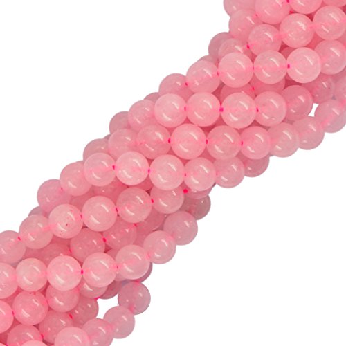 Preisvergleich Produktbild Non-brand 10mm Natürlichen Rosenquarz Edelstein Lose Perlen