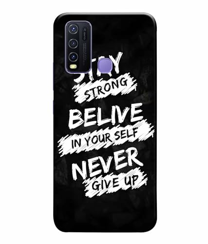 Image of Stay Strong Motivation Quotes Printed Hard Back Case Cover & Compatible for Vivo Y30 / Vivo Y50 (Multicolor) - D1810