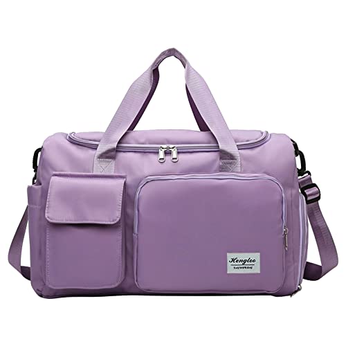 Gym Bag Women with Shoes Compartment,28L Travel Duffel Bags,Waterproof Weekender Bag for Sports Workout Travel Yoga
