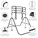 Gymnastics Bars for Kids with Rings, Junior Kip Training Bars Equipment for Home, Folding Height Adjustable Horizontal Bars (Black)