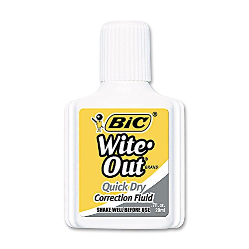 2 X BIC Wite-Out Quick Dry Correction Fluid - 3 Pack (BICWOFQD324)